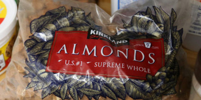 "Kirkland Signature” almonds from Paramount nuts, as exhibited in the museum.