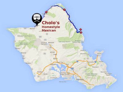 The 2011 North Shore Century Ride route & Cholo's