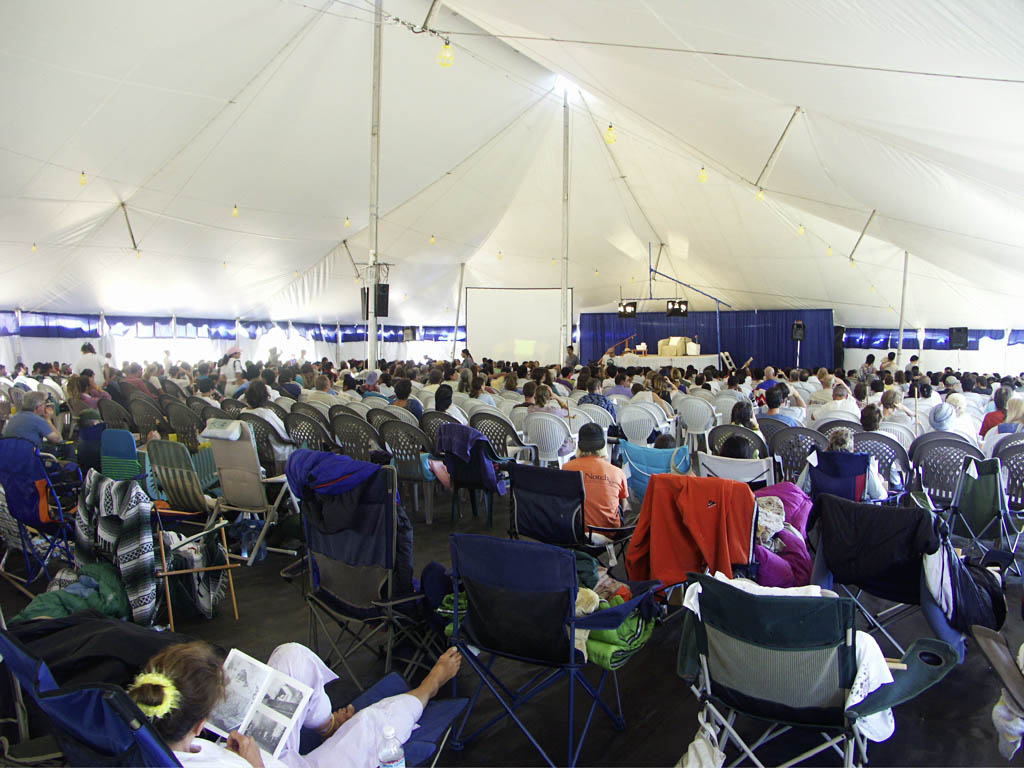 Group meeting during the retreat.