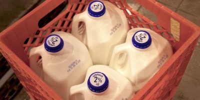 Umpqua milk in an Umpqua milk crate.