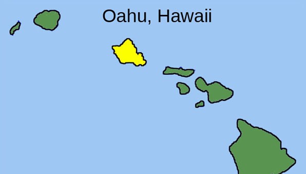 Oahu is the third largest, but most populous of the Hawaiian Islands.