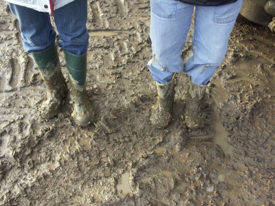 Muddy boots